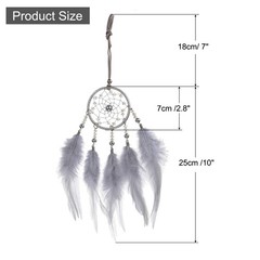 2pcs Dream Catchers with Crystal Beads Wall Decor Purple Grey