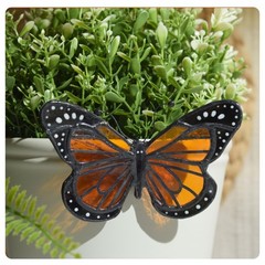 Stained Glass Butterfly Suncatcher Colorful Indoor/Outdoor Plant Decor