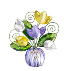 Ganz Crystal Expression Sacred Cross posy Pot 4 1/4″ Acrylic
