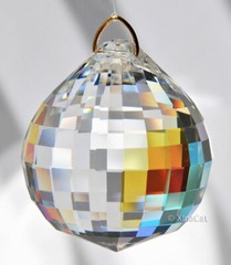 Asfour 30mm Disco Ball Sphere Clear AB coated Crystal Prism Suncatcher 1-1/8″