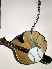 Stained Glass Baseball Suncatcher