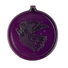 Kitras Art Glass Purple Angel Suncatcher Ornament 6.25 Inches Recycled Glass
