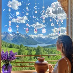 DIY Suncatcher Kit 228 PCS Crystal Suncatchers Making Supplies Hanging Prism New