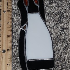 Stained Glass Sun Catcher Woman In Dress 7-1/2″ Tall
