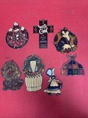 Vintage Stained Glass Suncatcher Lot Of 7
