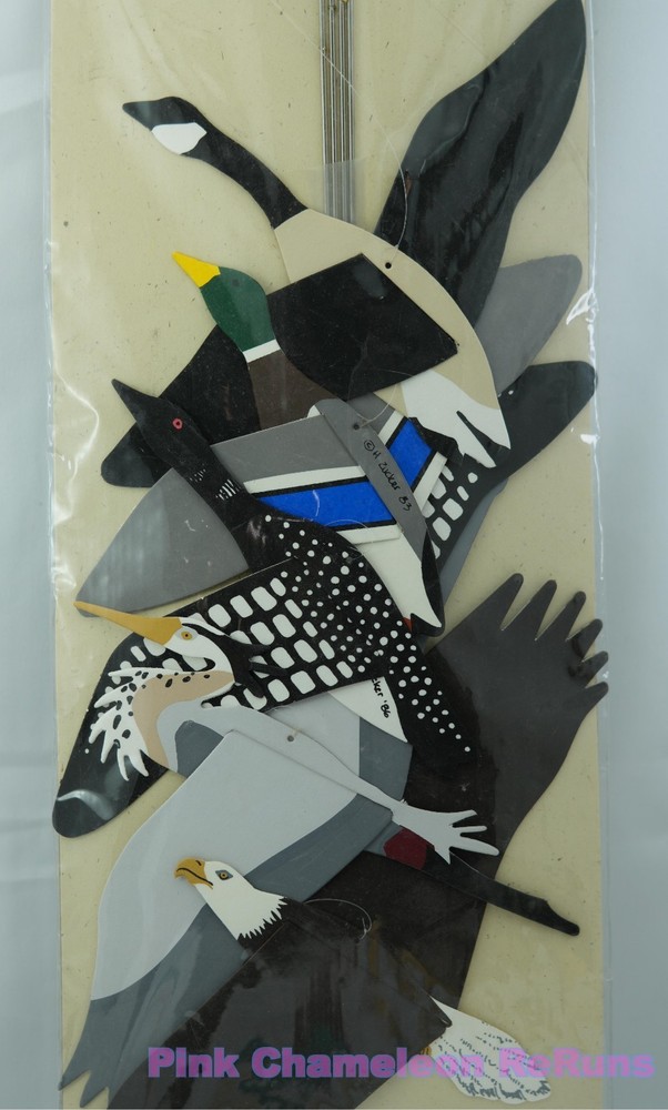 Skyflight Bird Hanging Mobile Bald Eagle Blue Heron Goose Wilderness Decor UnOpe