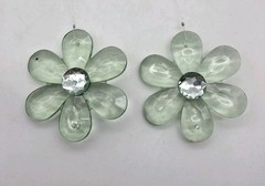 Suncatcher Hanging Decor Handmade Green Acrylic Fauceted Cluster Flowers Lotof 2