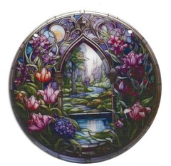Garden Delight Suncatcher – Stained Acrylic Window Hanging Chain Kit
