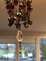 HAND MADE Czech Stones Sun catcher 8″ Long 5.5 Wide