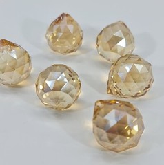 4x 20mm Suncatcher Crystal Ball, chandelier jewelry craft pendant supplies green