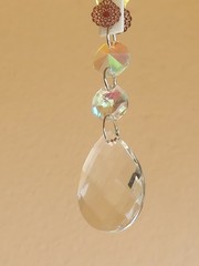Suncatcher For Your Windows With Rainbow Prism Crystals And Mother Of Pearl