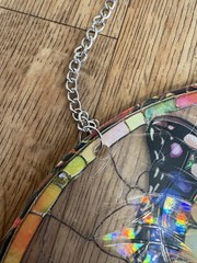 Vibrant Lightweight Acrylic Butterfly with Flowers Suncatcher