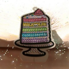 Rainbow Cake Suncatcher Diamond Art Window Decor Handmade Sparkly Ornament