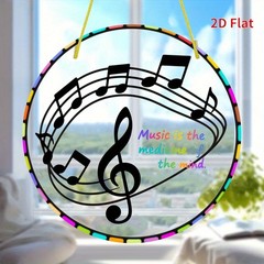 Colorful Music Quote Acrylic Suncatcher Musician Window Hanging Art Decooration