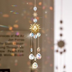 Louxiar 4PK Crystal Suncatcher for Windows Hanging Decor, Prism Sun 4pk, 4pk
