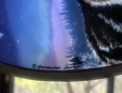 Vintage 1993 American Museum Natural History Wolf Stained Glass Sun Catcher AMNH