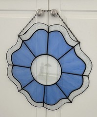 Vintage Lighthouse 16” Suncatcher Stained glass Window Panel