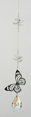 Silver Cat Crystal Suncatcher, crystals gift rainbow pendant suncatchers mixed