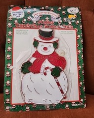 Lot Of 3 Jumbo ’95 Vintage Christmas Tree, Snowman, Reindeer Suncatchers