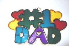 #1 DAD SUNCATCHER (A GREAT CHRISTMAS GIFT / BIRTHDAY GIFT FOR A FATHER)