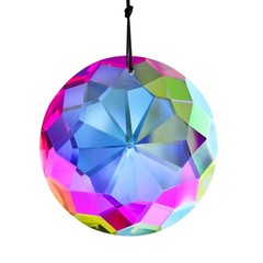 75mm Large Prism Hanging Crystal Suncatcher Indoor Window Glass Ornament
