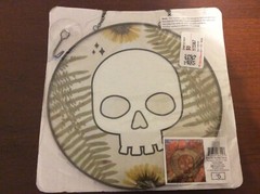 Target Bullseye – Sunflower Skull Design – Glass Sun Catcher – Halloween