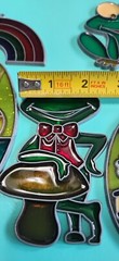 Vintage Resin Suncatchers Lot of 7 Butterfly Peacock Flamingo Bible Florida Frog
