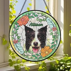 Custom Pet Portrait Acrylic Suncatcher / Dog SunCatcher Memorial /