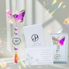 Memorial Sympathy Gifts: Crystal Rainbow Butterfly Suncatcher for Grief