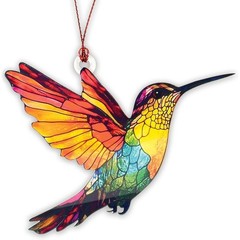 Colorful Hummingbird Ornament Suncatcher Holiday Decor Gift Friends Family New
