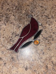 Stained Glass Birds Suncatcher Lot 3 Pieces