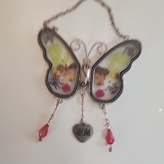 Gift For Mom Birthday Gifts for Mother Butterfly Suncatcher with Flower Wings