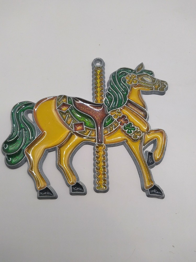 Carousel Horse Sun Catcher Ornament Stained Glass