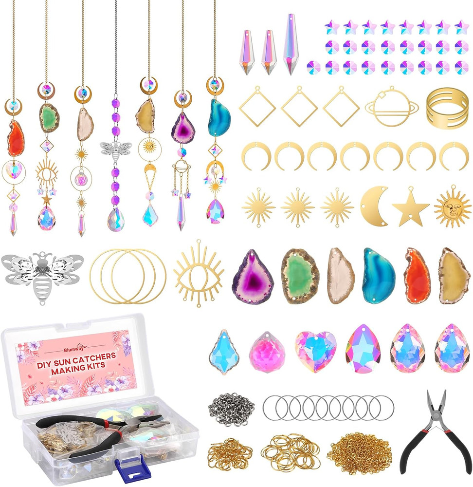 168 PCS DIY Sun Catchers Making Kits Craft for Adults,Crystal Suncatcher Indoor
