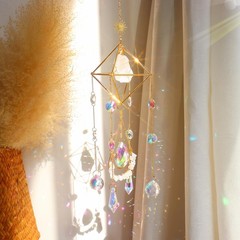 Rose Quartz Crystal Suncatcher for Home Garden Decor Perfect Gift Idea