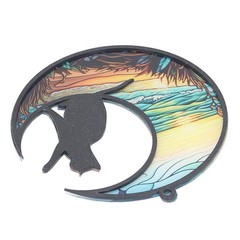 Cat Memorial Suncatcher Stained Glass Window Hanging Colorful UV Printed Acrylic