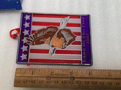 Sears 2001 Patriotic Sun Catcher Eagle Flag Land of The Free