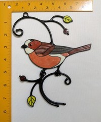 Cardinal Bird for Window Decoration Wall Door Pendant Outdoor Plexy *Defect