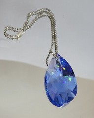 Swarovski Crystal Sapphire Pear 8721 Suncatcher/ Ornament; 2 Sizes: 28mm or 38mm
