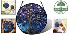 Tree of Life Stained Glass Suncatcher for Bachelorette and Holiday Celebrations