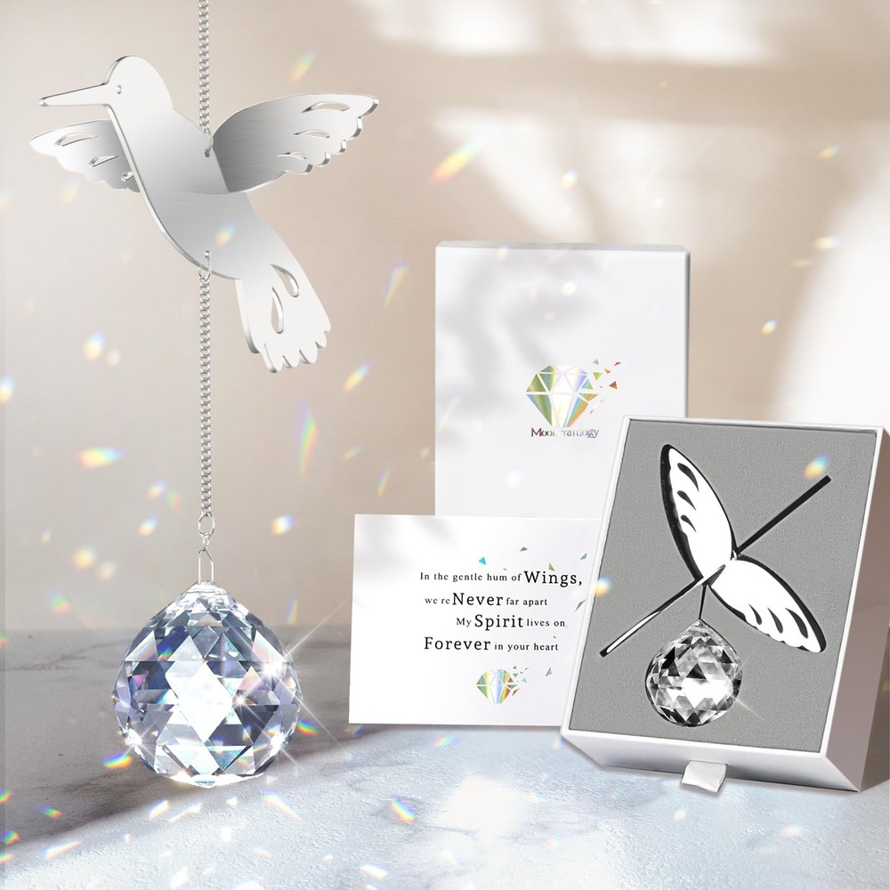 Hummingbird Memorial Gifts for Loss of Loved One, Unique Sympathy Idea, Clear…