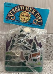 Suncatcher City Stained Glass Window Decoration 3.5×4.6″ Deer In The Forest