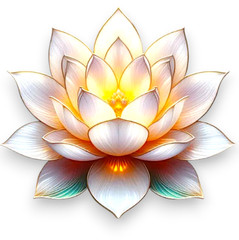 Lotus Flower Suncatcher 8.6 Inch Faux Stained Glass Window Decor