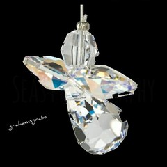 WOODSTOCK CHIMES CRYSTAL GUARDIAN ANGEL SUNCATCHER AURORA BOREALIS (APRIL)