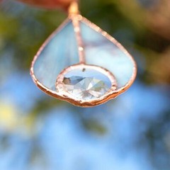 Crystal Suncatcher Handcrafted Stained Glass Teardrop Rainbow Maker Window Decor