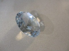 hand cut stunning Crystal Diamond Designed optical illusion suncatcher prism