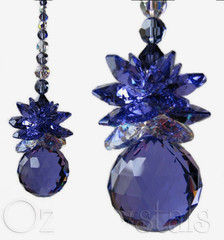 Purple Ball Cluster Suncatcher made with Swarovski Blue Violet/Purple, Gift Box