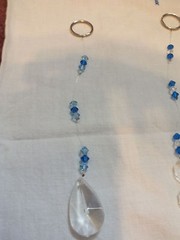 Crystal Suncatcher Dazzeling Blues Handmade 8″ Long WOW