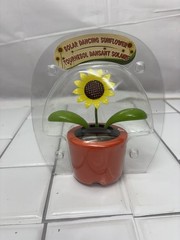 ORANGE Solar Dancing SUNFLOWER Sun & Light Powered BOBBLEHEAD Gift TOY FLOWER