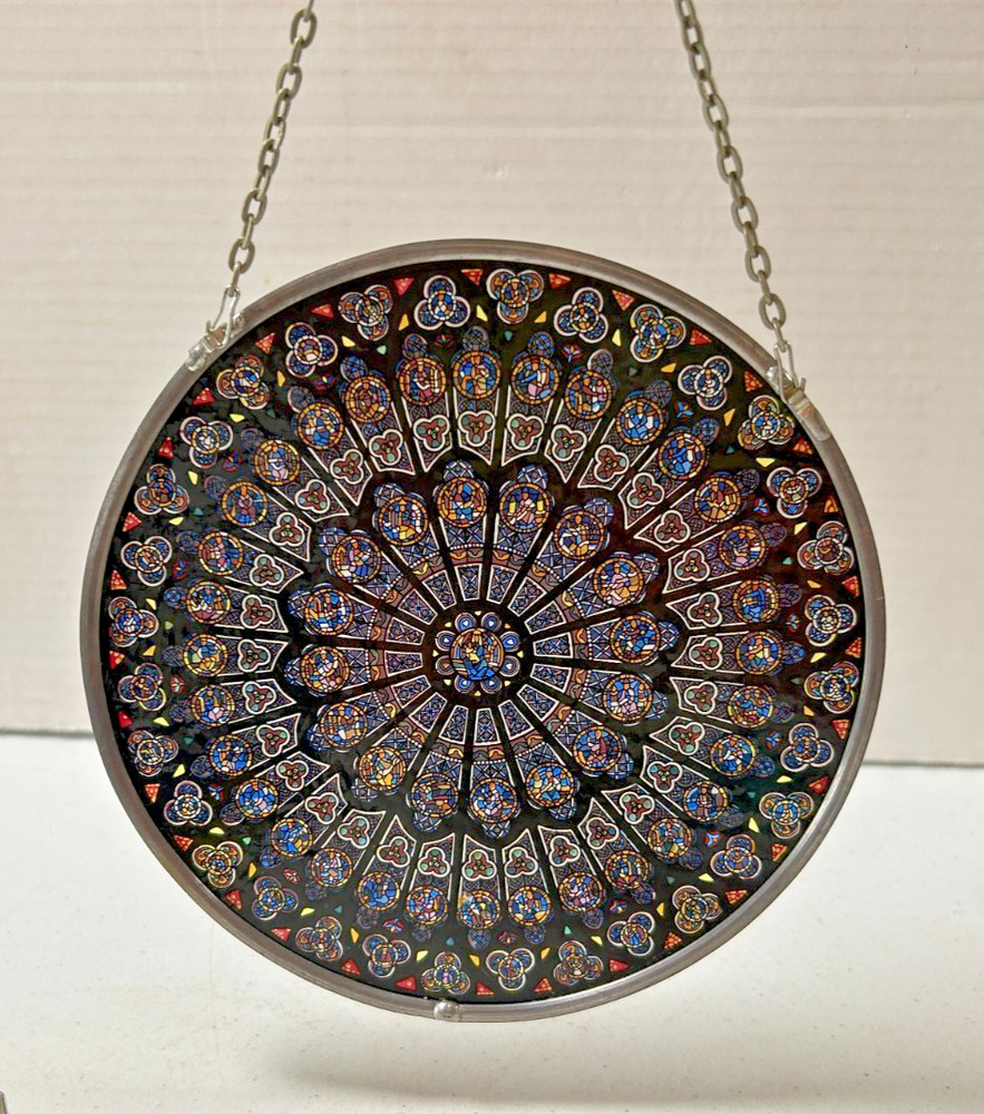 Notre Dame Rose Window Glassmasters Stained Glass Guild Religious Sun Catcher